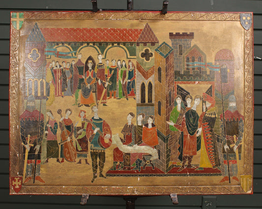 Jean-Pierre Cayeux, Renaissance Revival Sgraffito Plaque, 1961