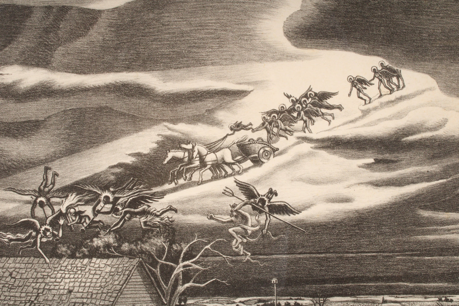 Detail for John McCrady's "Hang Low Sweet Chariot" lithograph.