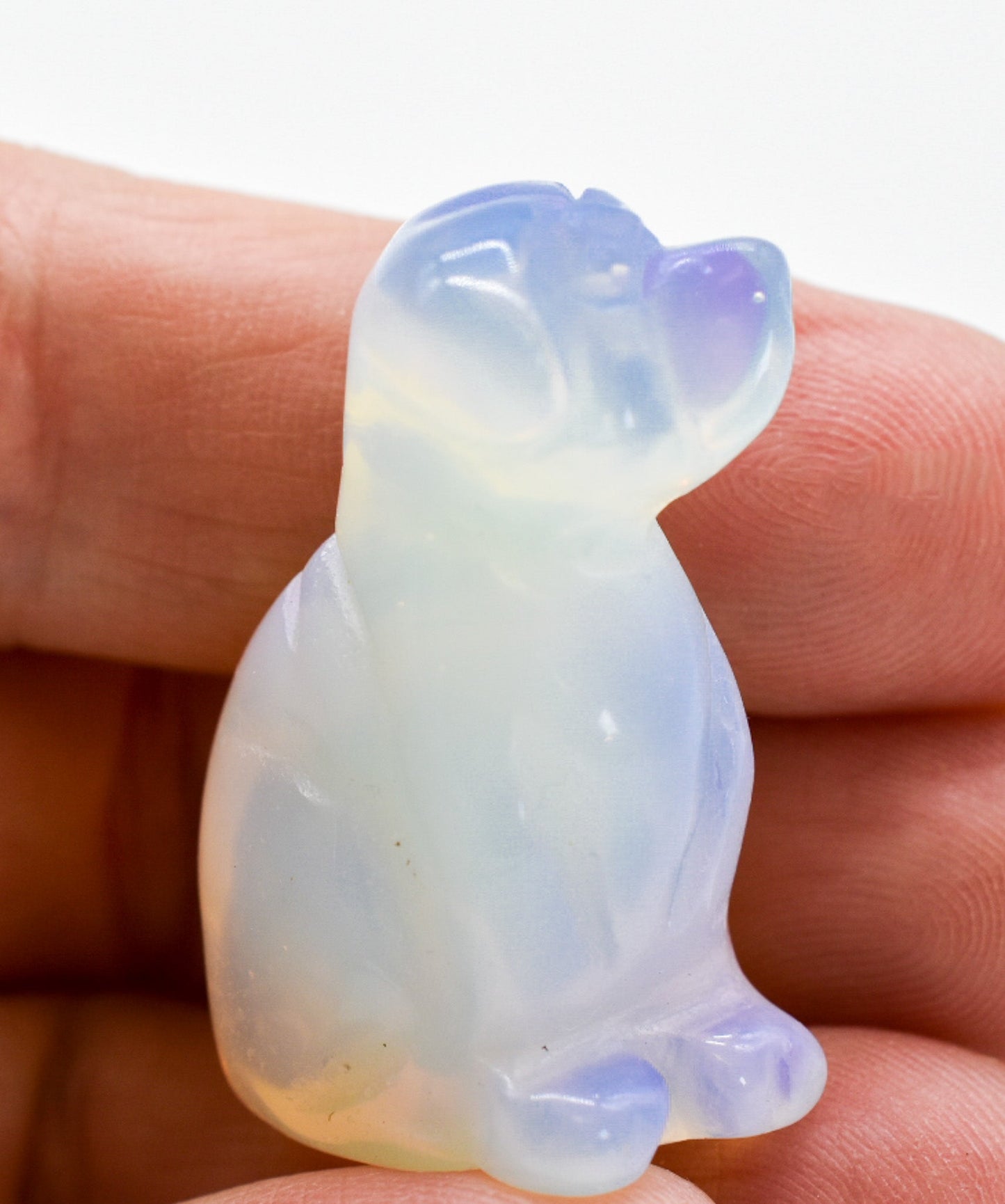 Figural Carved Gemstone Dogs