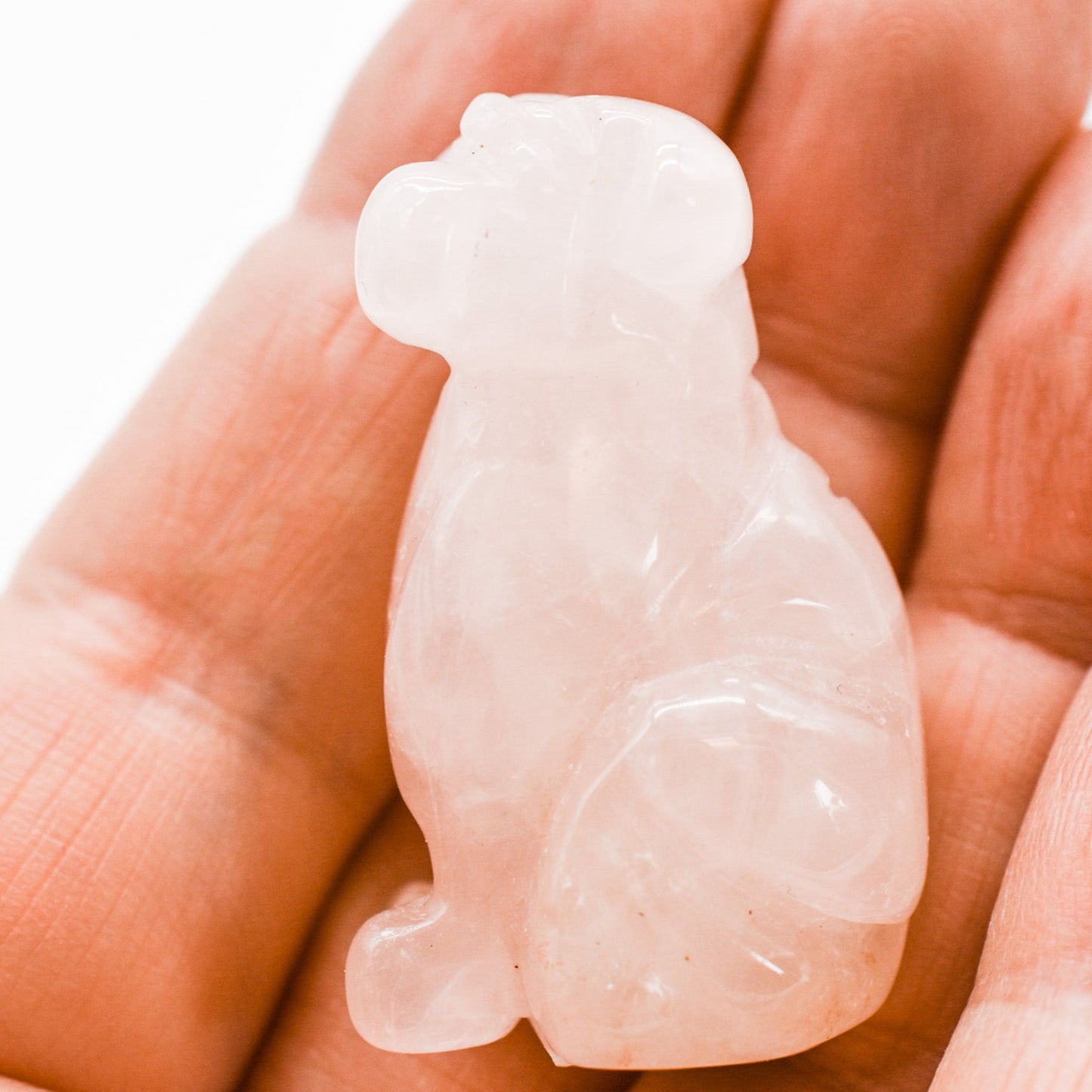 Figural Carved Gemstone Dogs