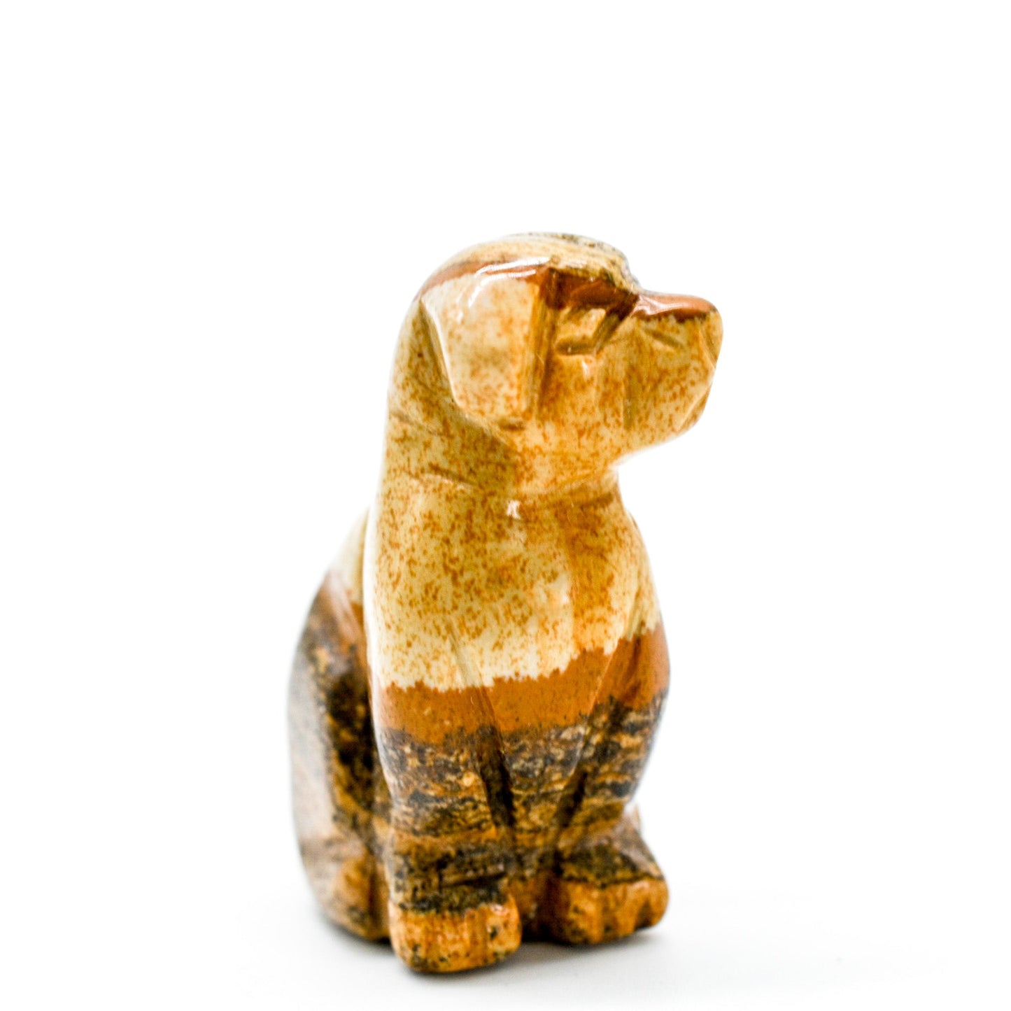 Figural Carved Gemstone Dogs
