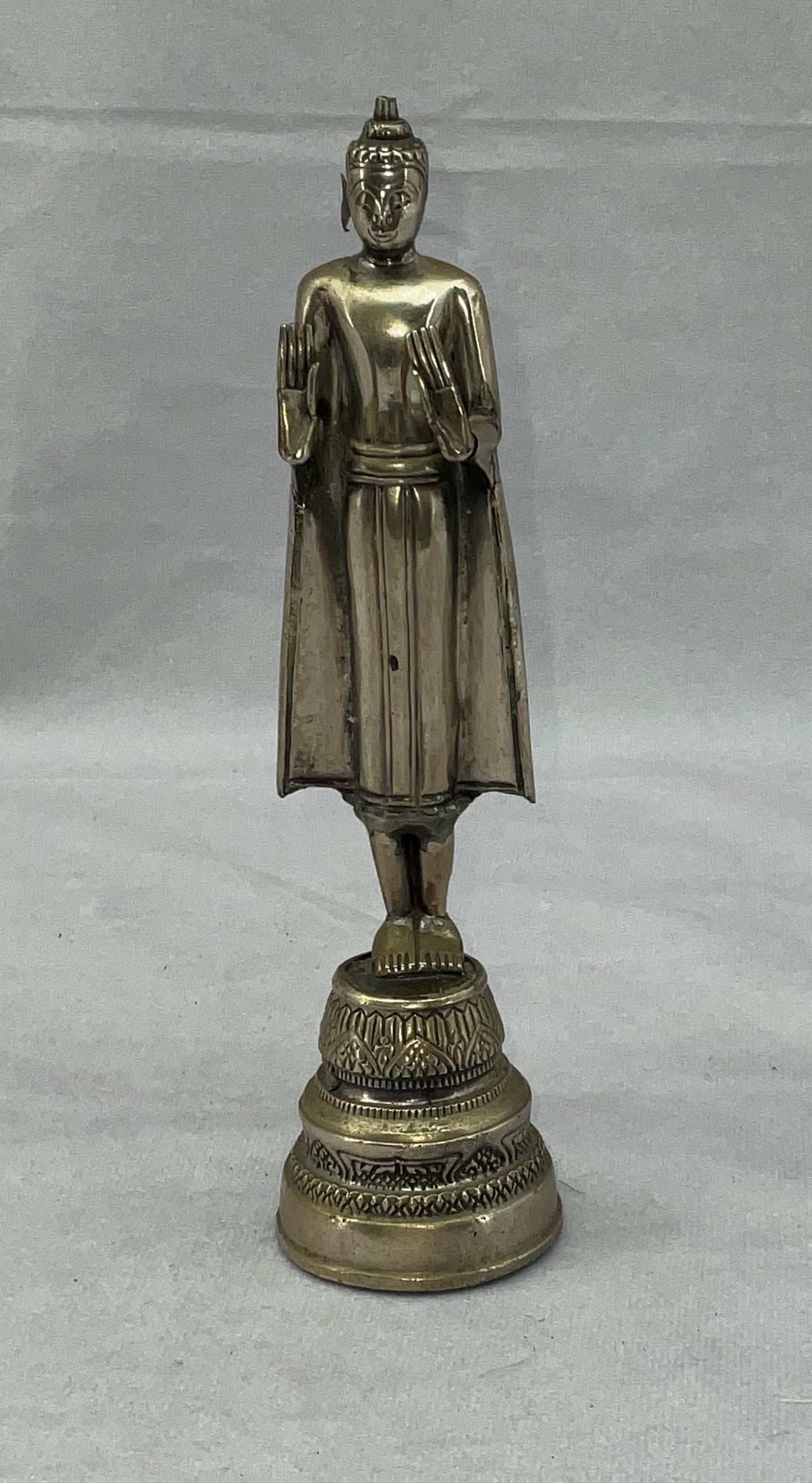 Vintage Silver Alloy Thai Lopburi Style Buddha