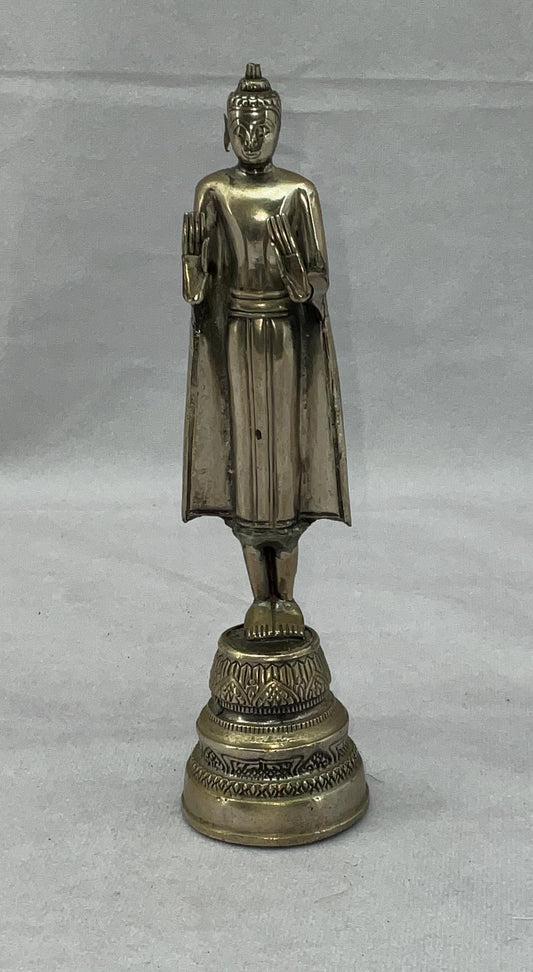 Vintage Silver Alloy Thai Lopburi Style Buddha