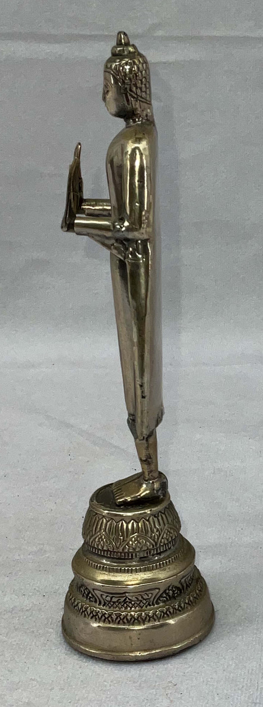 Vintage Silver Alloy Thai Lopburi Style Buddha