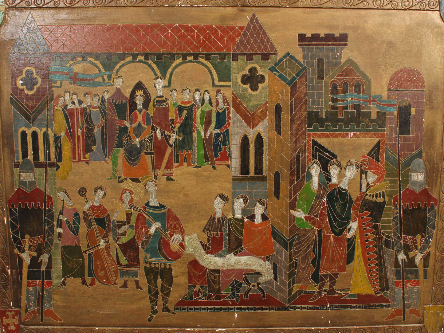 Jean-Pierre Cayeux, Renaissance Revival Sgraffito Plaque, 1961